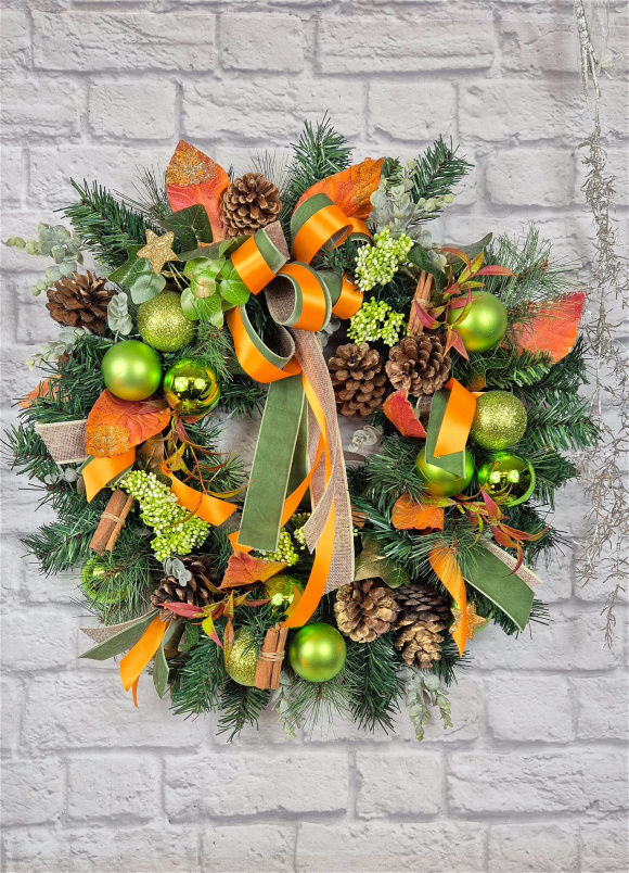 Christmas | Door Wreaths | Gingerbread Dreams Faux Door Wreath