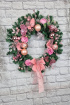 Christmas | Door Wreaths | Pink Christmas Faux Door Wreath