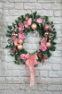 Christmas | Door Wreaths | Pink Christmas Faux Door Wreath