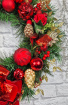 Christmas | Door Wreaths | Deck The Halls Faux Door Wreath