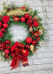 Christmas | Door Wreaths | Deck The Halls Faux Door Wreath