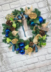 Christmas | Door Wreaths | Blue Christmas Faux Door Wreath