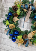 Christmas | Door Wreaths | Blue Christmas Faux Door Wreath