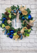 Christmas | Door Wreaths | Blue Christmas Faux Door Wreath