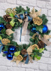 Christmas | Door Wreaths | Blue Christmas Faux Door Wreath