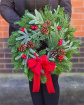 Christmas | Door Wreaths | Traditional Red ~ Fresh Wreath