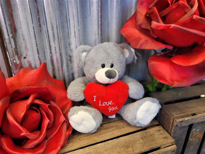 Gifts | Upsell gifts | Valentines Collection | I love you grey teddy bear