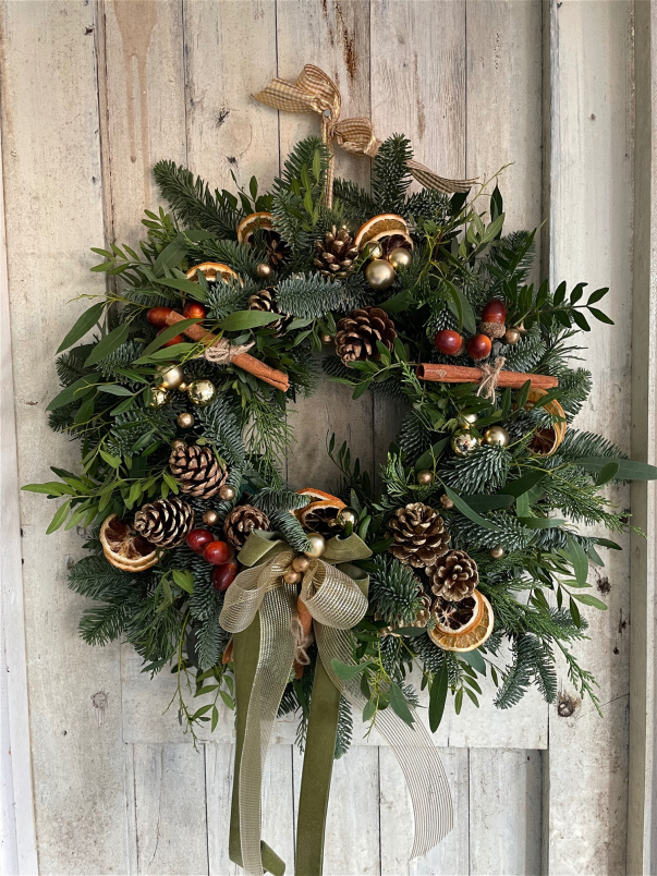 Christmas 2023 | Christmas Workshops 2022 | Christmas Workshops 2025 | Christmas Door Wreath in Moss - Thursday 4th December - Evening Workshop