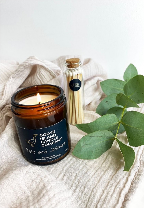 Gifts | Mother's Day Collection | Upsell gifts | Rose and Jasmine Soy Candle - Goose Island Candle Company