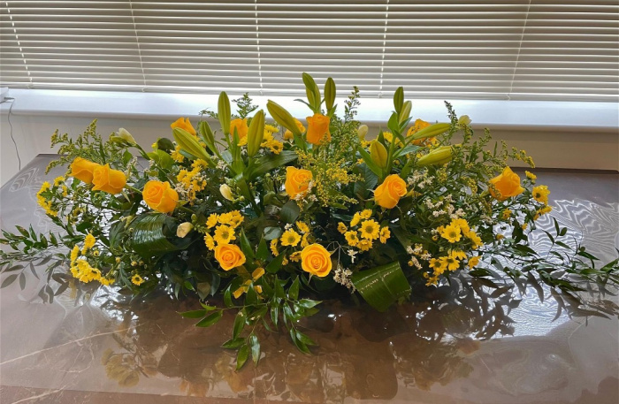 Funerals | Amber Double Ended Casket Spray