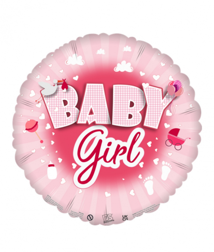 Bouquets | Helium Balloons | 18” Baby Girl Balloon