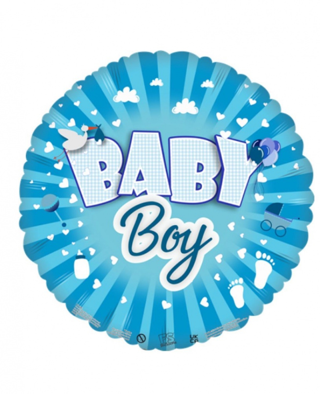 Bouquets | Helium Balloons | 18” Baby Boy Balloon