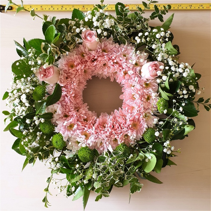 Funerals | Pink Quartz Funeral Wreath