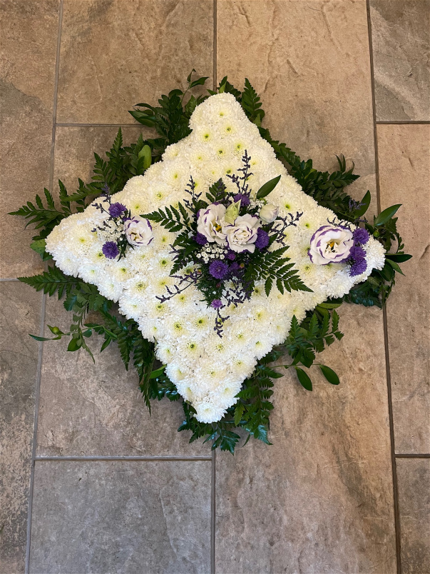 Funerals | Traditional Based Funeral  Cushion with Spray