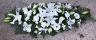 Funeral Flowers | White Coffin Spray