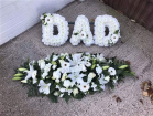 Funeral Flowers | White Coffin Spray