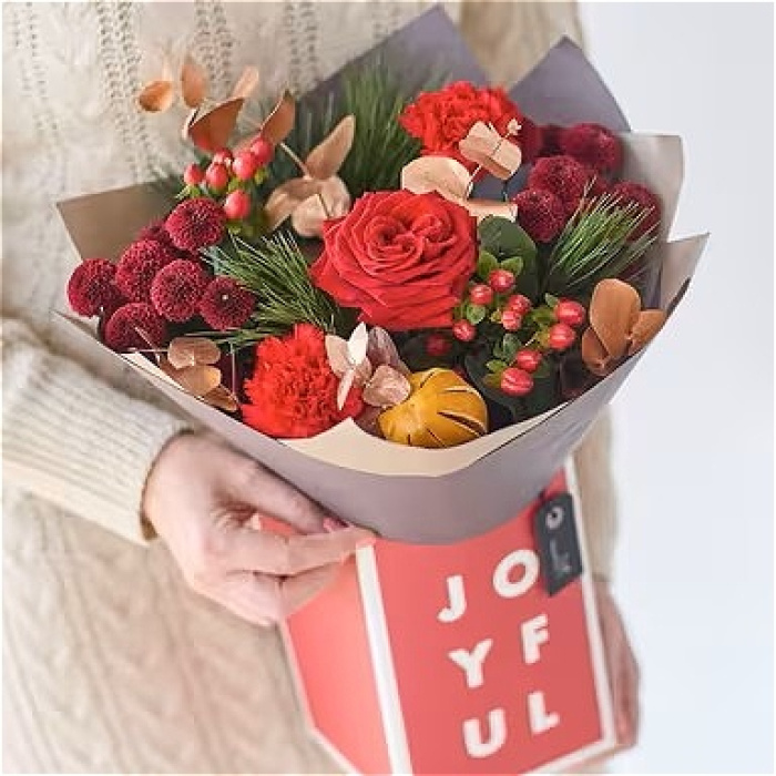 Christmas | Florist Choice Giftbox, Red, Pink and Cream
