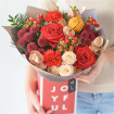 Christmas | Florist Choice Giftbox, Red, Pink and Cream
