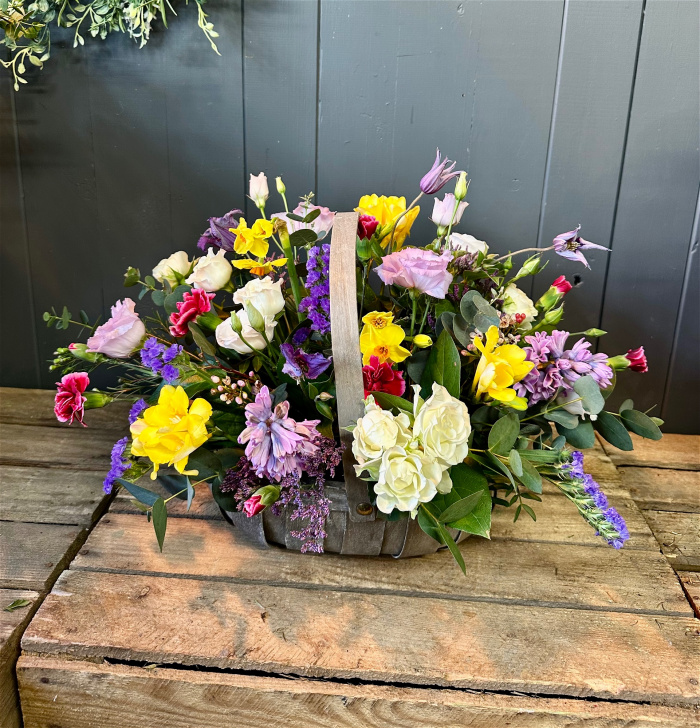 Container arrangements | Mother's Day 2025 | Trug arrangement
