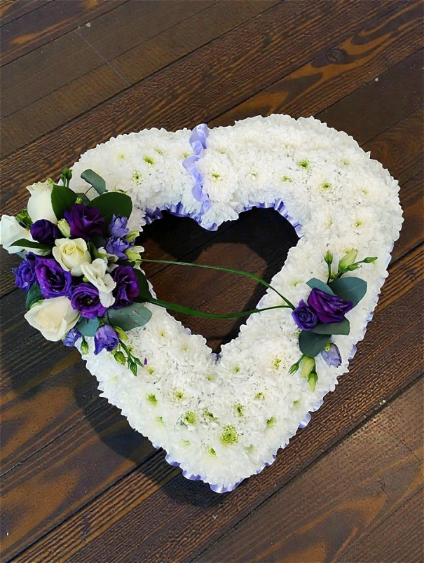 Funerals | padded open heart