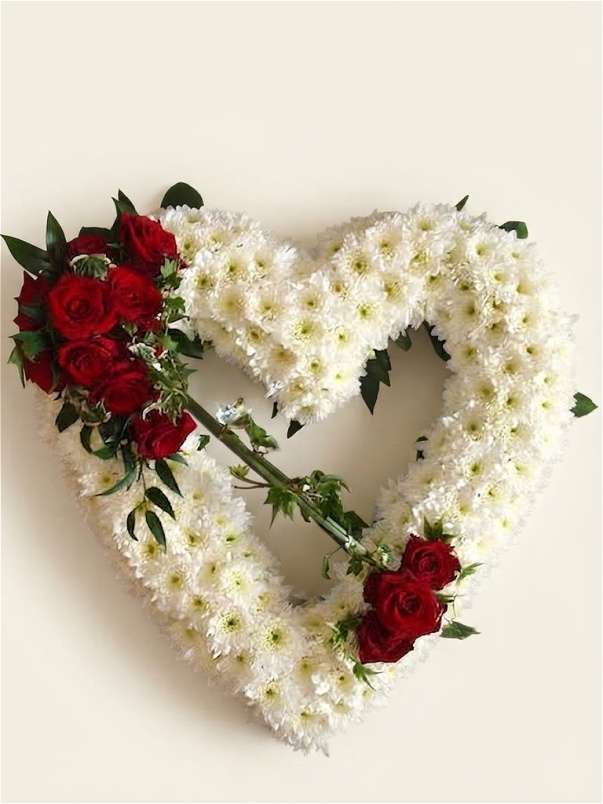 Funerals | padded open heart