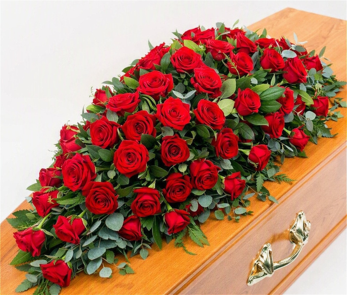 Funerals | rose coffin spray