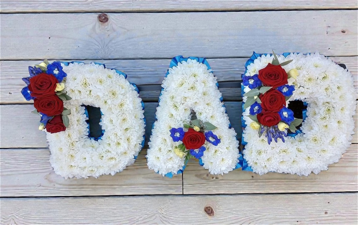 Funerals | padded big letters