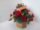 Christmas flowers | Gift box arrangement