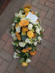 Funeral flowers  | orange &yellow double ender