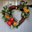 Christmas Wreaths | Wicker Heart Wreath