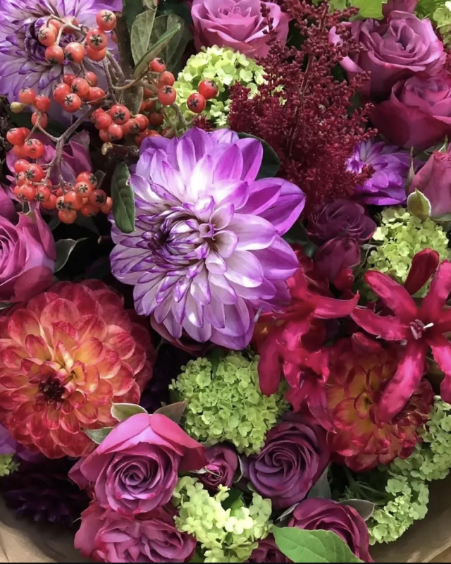 Solent Stems | Gosport | Home | Gift bouquet in jewel tones by Solent Stems