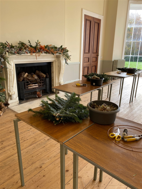 Workshops | Rookesbury Park - Christmas Door Wreath - Workshop