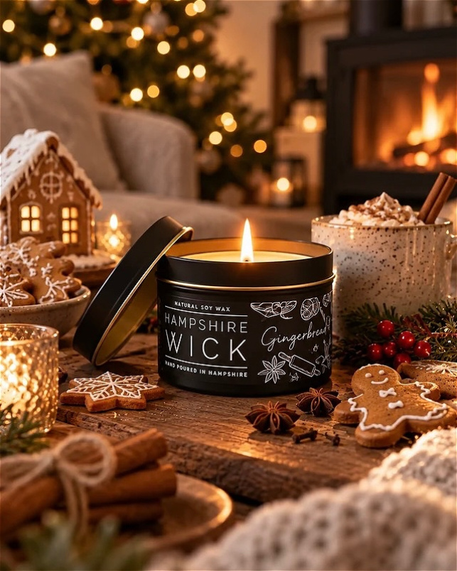 Candles | Christmas | Gifts | Upsell gifts | Luxury Candle Tin - Gingerbread