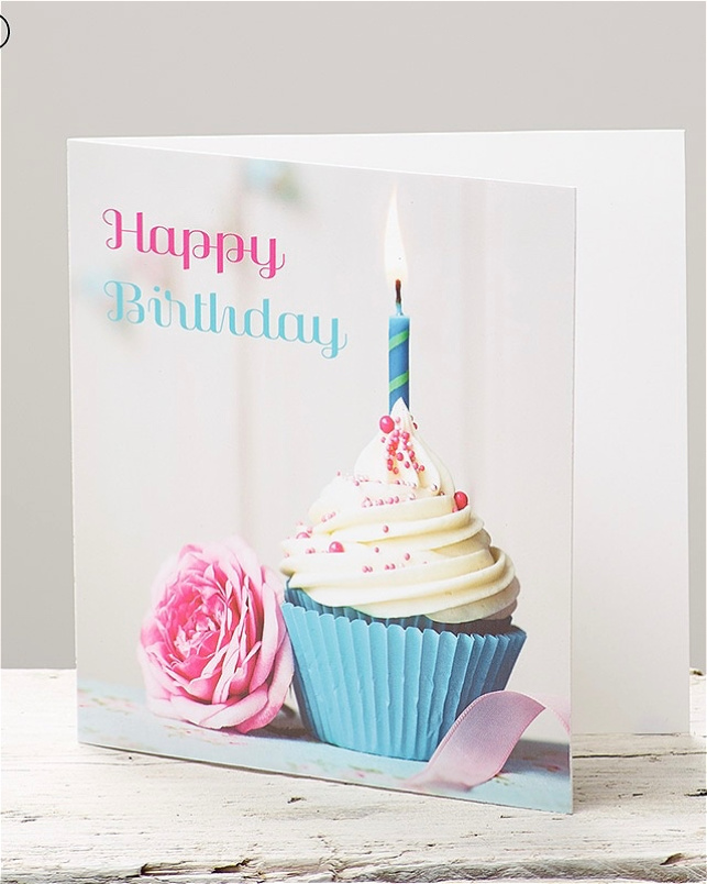 Greetings Cards | Upsell gifts | Happy Birthday Cupcake Greetings Card