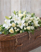 Funeral Flowers | Funeral Tribute - Lily & Rose Casket Spray