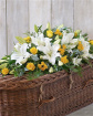 Funeral Flowers | Funeral Tribute - Lily & Rose Casket Spray