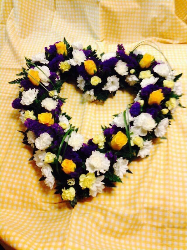 Father?s Day  | Open heart yellow and purple