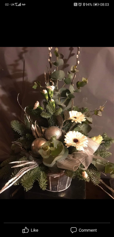 Christmas | Silver and white arrangement