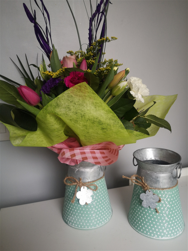 Todays specials | Tulip and spray carnation  jug