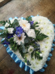 Funeral  | Baby blue and white closed heart