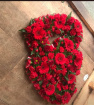 Funeral tribute hearts | Double red love