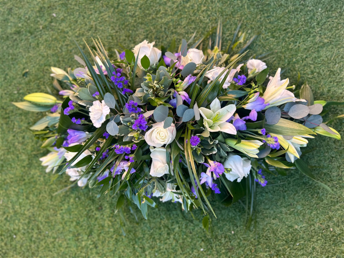 All Funeral Flowers | Casket Sprays | Funeral & Sympathy  | Sprays And Sheaves | 3 Foot Coffin Spay Double Ended  (Florist Choice Flowers)