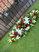 All Funeral Flowers | Casket Sprays | Funeral & Sympathy  | Red rose & Lily Double ended Coffin spray