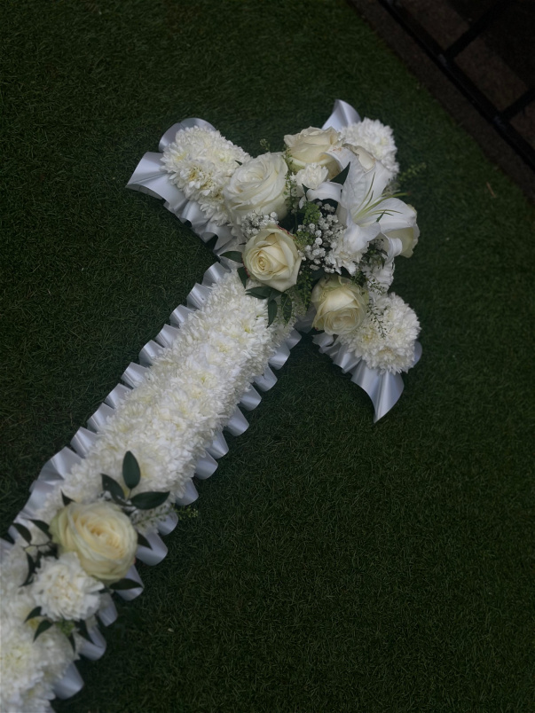 All Funeral Flowers | Funeral & Sympathy  | Religious Tributes | Cross funeral tribute