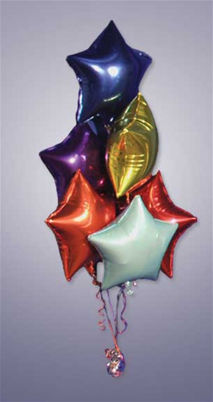 Balloon's  | Birthday Flowers  | Bouquets | Congratulations Flowers | Get Well Flowers | New Baby Flowers  | New Home | Romantic Flowers | Cluster of six stars