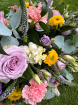 Funeral | Lilac and pink coffin spray