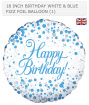 Balloon's  | Upsell gifts | Happy birthday blue spotty