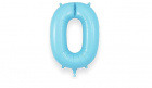 Balloon's  | Upsell gifts | Number 0 balloon matte blue city blue