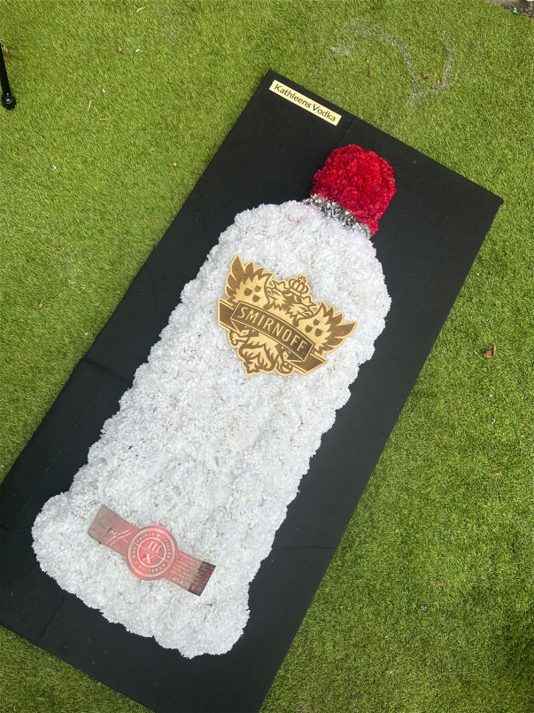 All Funeral Flowers | Funeral & Sympathy  | Special Tributes | Smirnoff Bottle 2D tribute