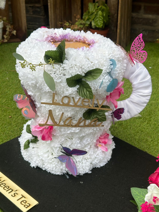 All Funeral Flowers | Funeral & Sympathy  | Special Tributes | Tea cup  funeral tribute